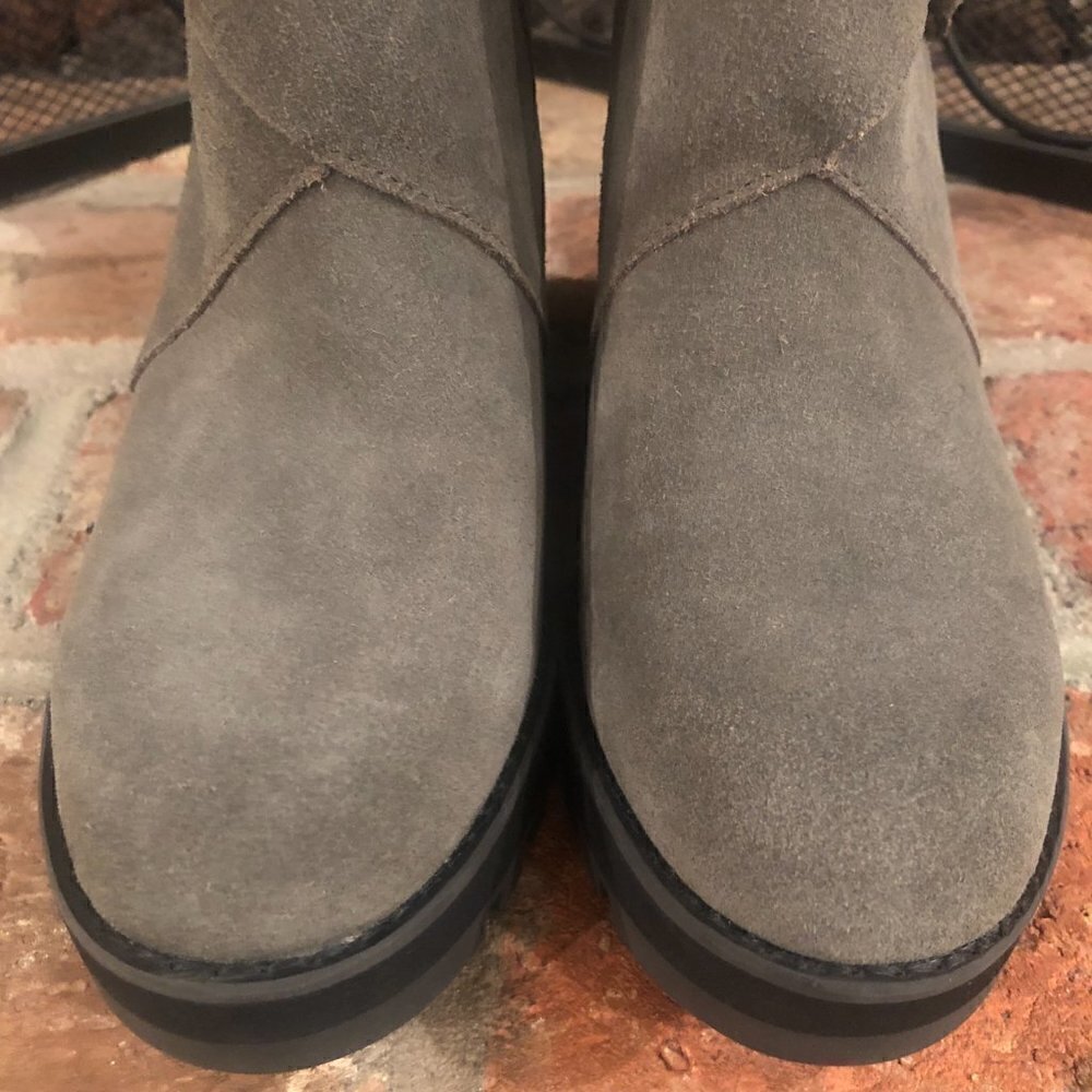 Eileen Fisher Gray Suede Wedge Bootie Size 6.5M NWOT - Picture 6 of 10